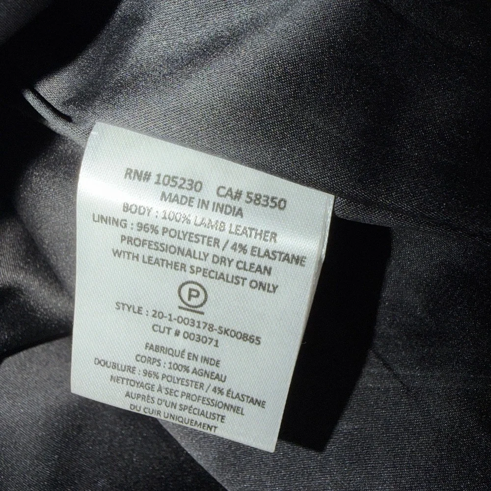 Joie Black  Leather Wrap Skirt with Belt size O like new condition